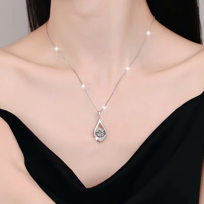 Dây Chuyền ESME ESHK056 Kim Cương Đá Moissanite Bạc 925 Xi Kim 5 lớp