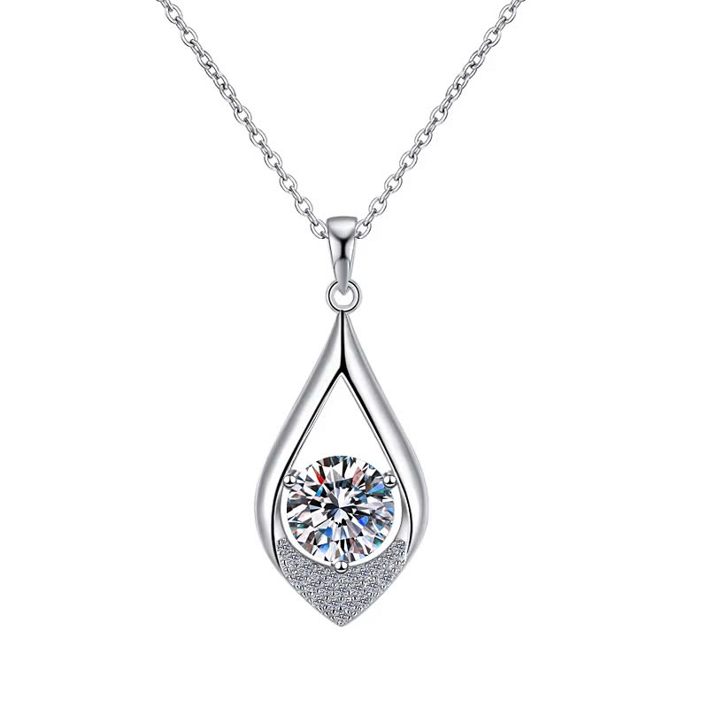 Dây Chuyền ESME ESHK056 Kim Cương Đá Moissanite Bạc 925 Xi Kim 5 lớp