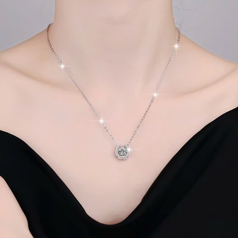 Dây Chuyền ESME ESHK053 Kim Cương Đá Moissanite Bạc 925 Xi Kim 5 lớp