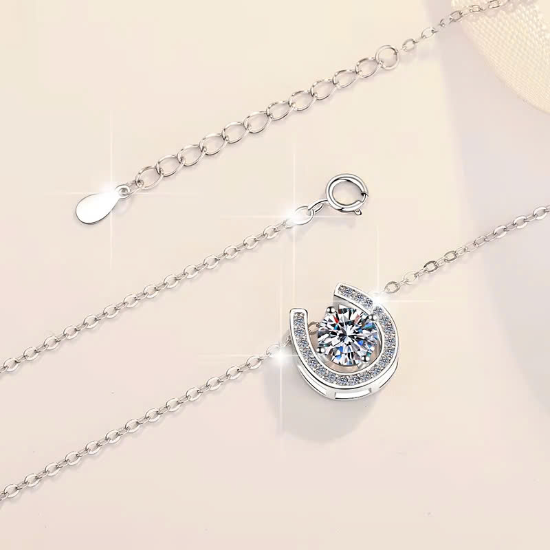 Dây Chuyền ESME ESHK053 Kim Cương Đá Moissanite Bạc 925 Xi Kim 5 lớp