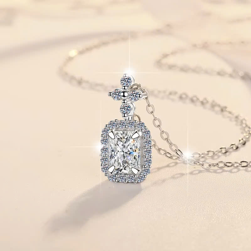 Dây Chuyền ESME ESHK052 Kim Cương Đá Moissanite Bạc 925 Xi Kim 5 lớp