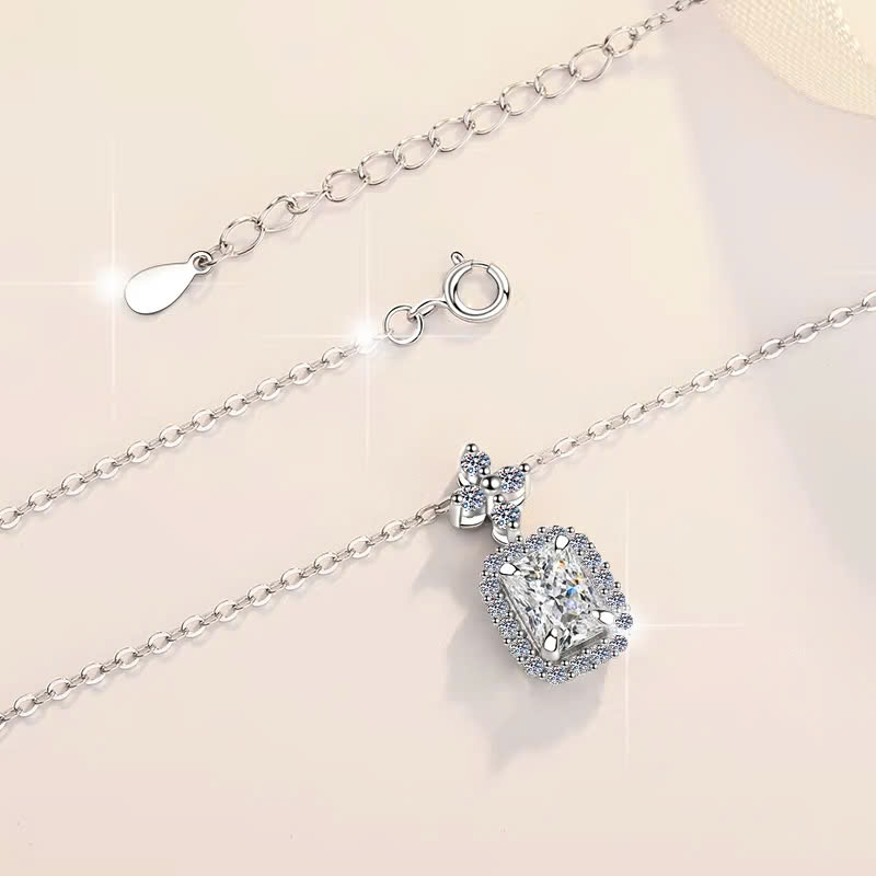 Dây Chuyền ESME ESHK052 Kim Cương Đá Moissanite Bạc 925 Xi Kim 5 lớp