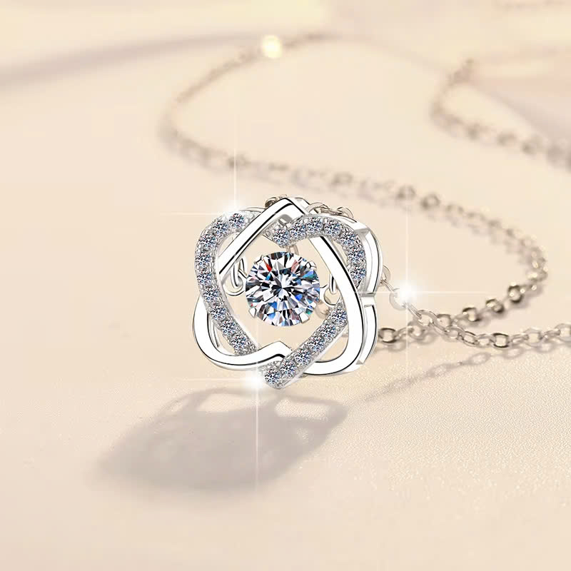 Dây Chuyền ESME ESHK047 Kim Cương Đá Moissanite Bạc 925 Xi Kim 5 lớp