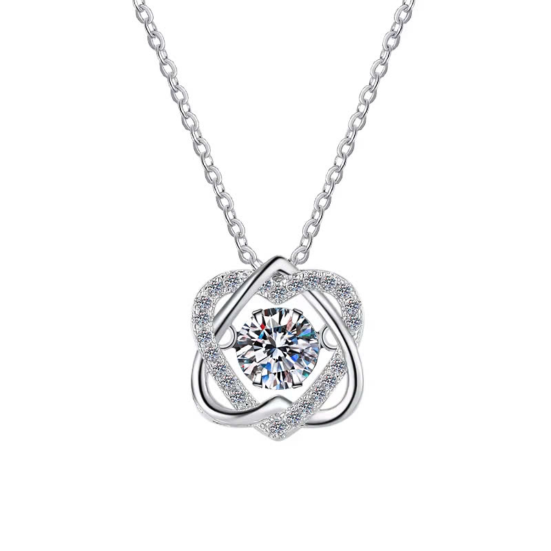 Dây Chuyền ESME ESHK047 Kim Cương Đá Moissanite Bạc 925 Xi Kim 5 lớp