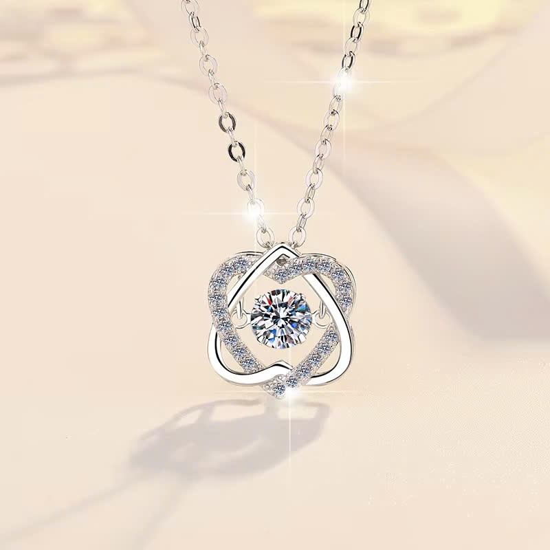 Dây Chuyền ESME ESHK047 Kim Cương Đá Moissanite Bạc 925 Xi Kim 5 lớp