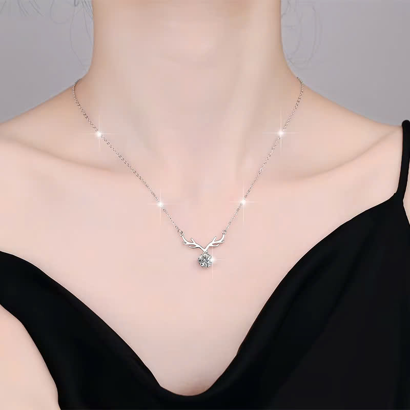 Dây Chuyền ESME ESHK048 Kim Cương Đá Moissanite Bạc 925 Xi Kim 5 lớp