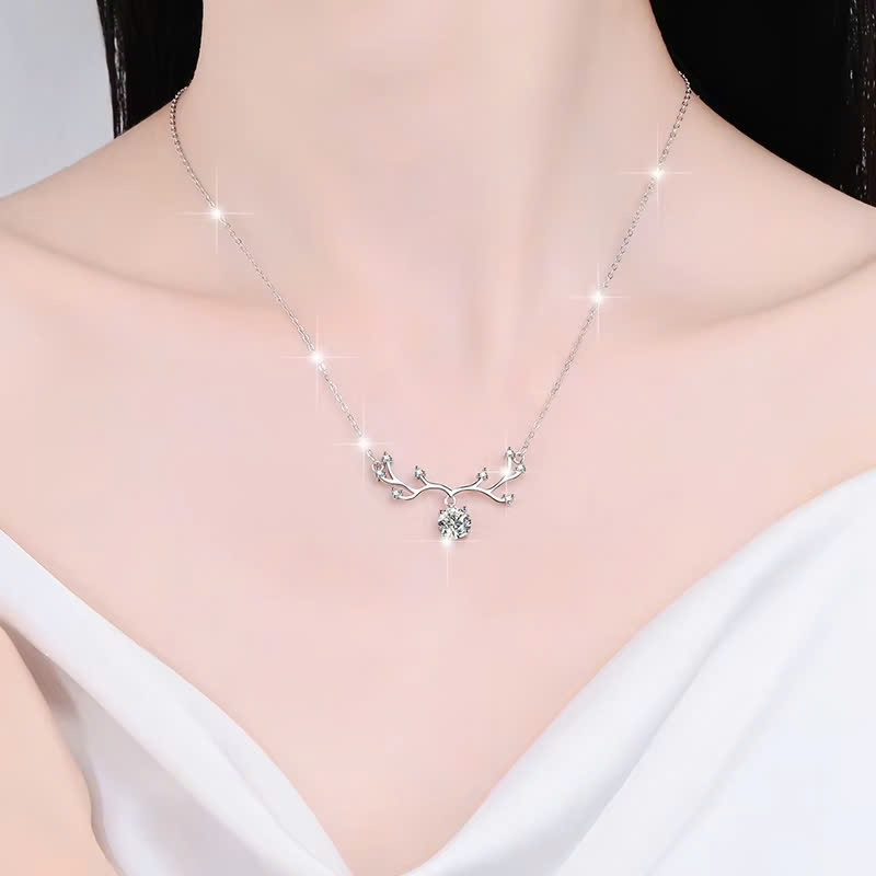 Dây Chuyền ESME ESHK042 Kim Cương Đá Moissanite Bạc 925 Xi Kim 5 lớp