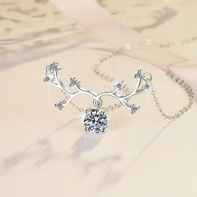 Dây Chuyền ESME ESHK042 Kim Cương Đá Moissanite Bạc 925 Xi Kim 5 lớp