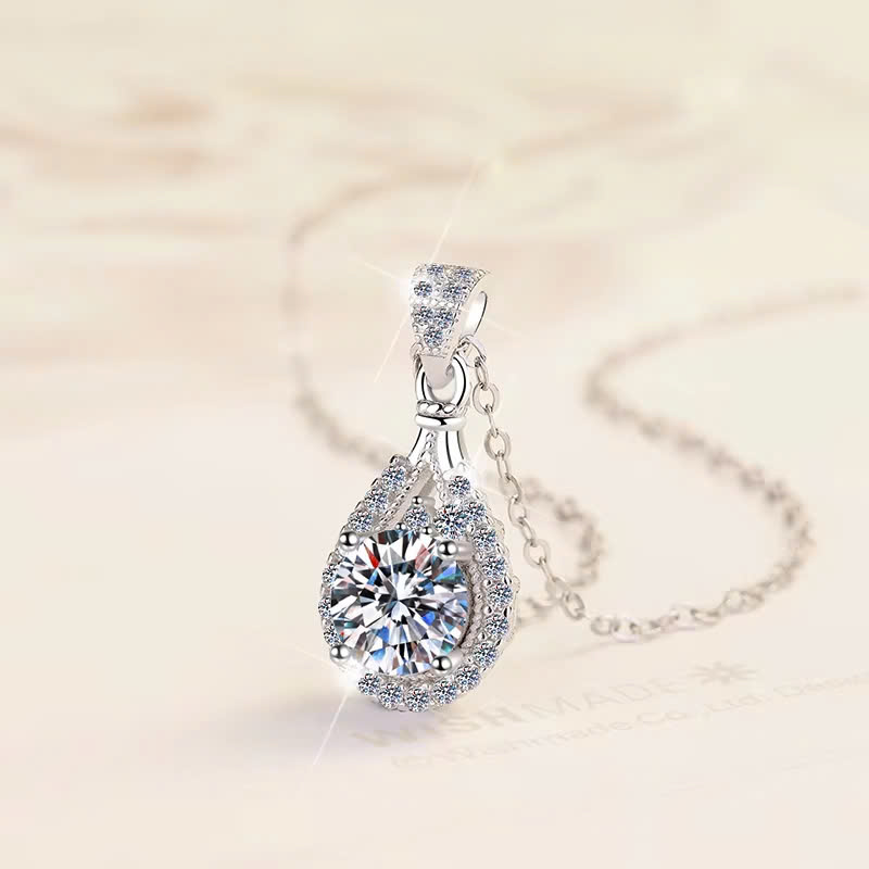Dây Chuyền ESME ESHK011 Kim Cương Đá Moissanite Bạc 925 Xi Kim 5 lớp