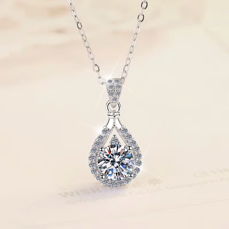 Dây Chuyền ESME ESHK011 Kim Cương Đá Moissanite Bạc 925 Xi Kim 5 lớp