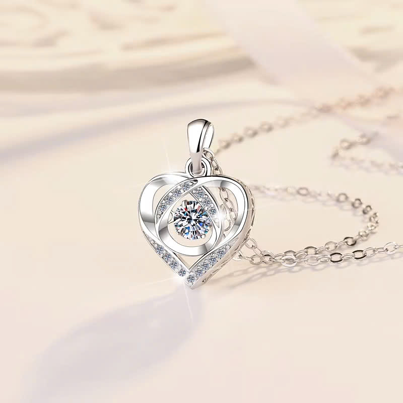 Dây Chuyền ESME ESHK023 Kim Cương Đá Moissanite Bạc 925 Xi Kim 5 lớp