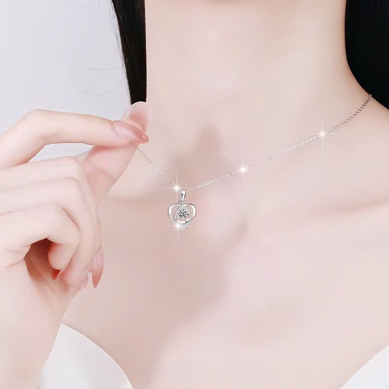 Dây Chuyền ESME ESHK023 Kim Cương Đá Moissanite Bạc 925 Xi Kim 5 lớp