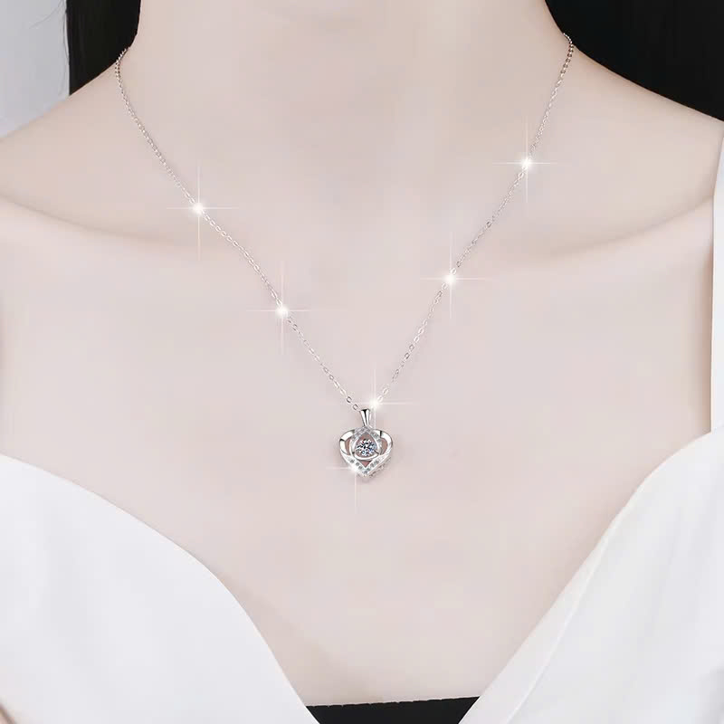 Dây Chuyền ESME ESHK023 Kim Cương Đá Moissanite Bạc 925 Xi Kim 5 lớp