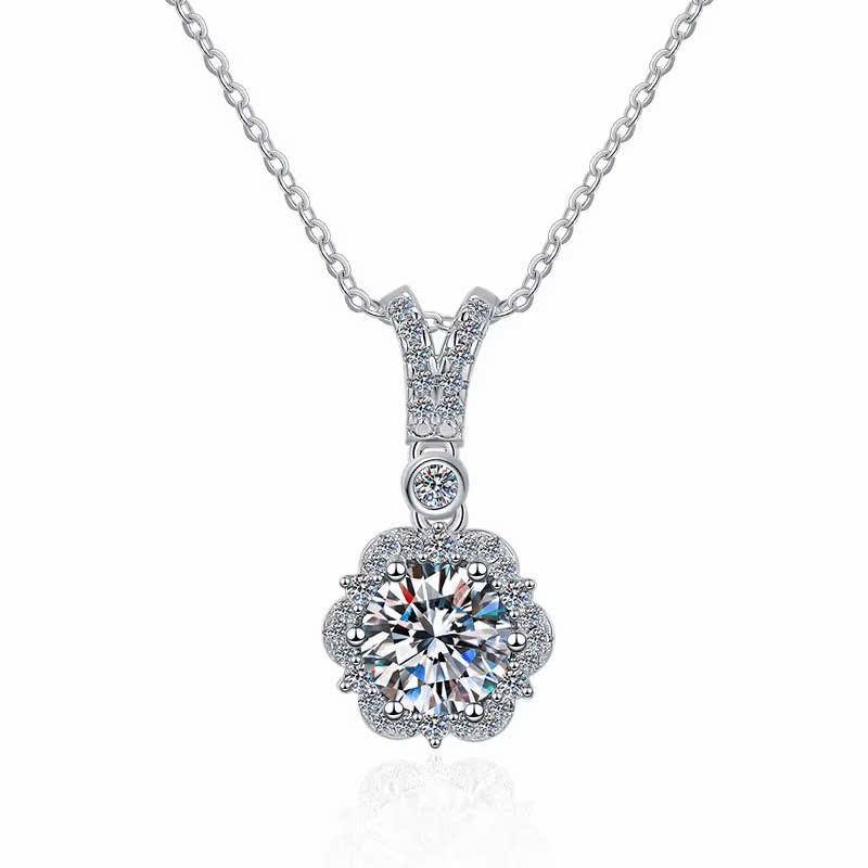 Dây Chuyền ESME ESHK035 Kim Cương Đá Moissanite Bạc 925 Xi Kim 5 lớp