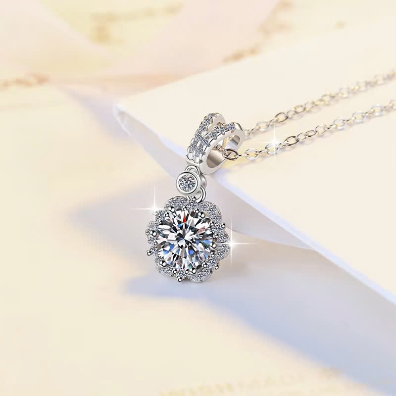 Dây Chuyền ESME ESHK035 Kim Cương Đá Moissanite Bạc 925 Xi Kim 5 lớp