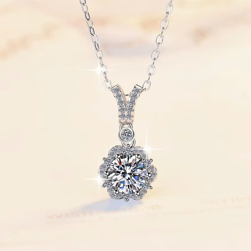Dây Chuyền ESME ESHK035 Kim Cương Đá Moissanite Bạc 925 Xi Kim 5 lớp