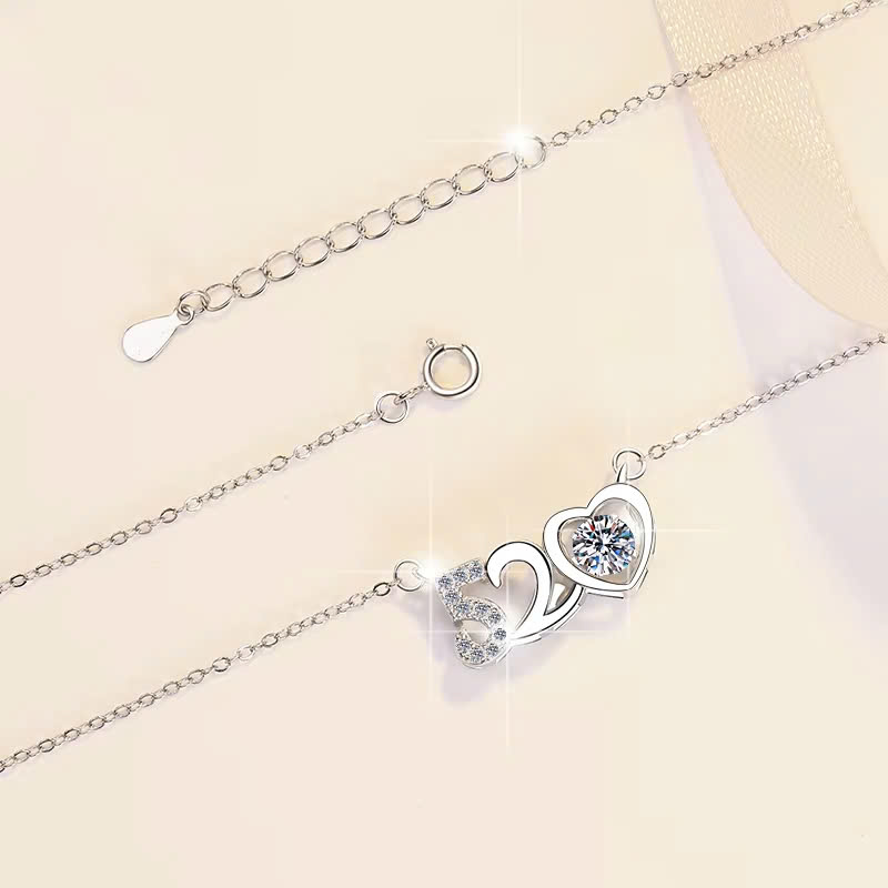 Dây Chuyền ESME ESHK040 Kim Cương Đá Moissanite Bạc 925 Xi Kim 5 lớp