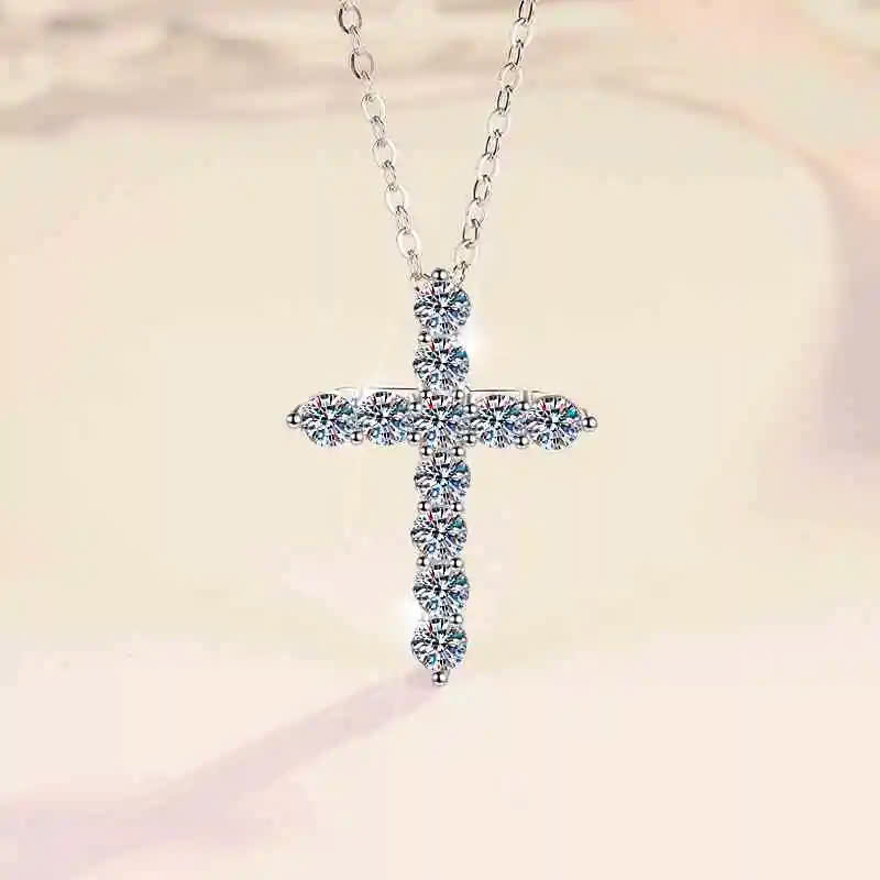 Dây Chuyền ESME ESHK036 Kim Cương Đá Moissanite Bạc 925 Xi Kim 5 lớp