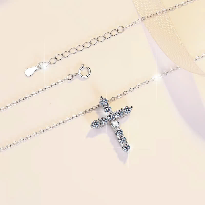 Dây Chuyền ESME ESHK036 Kim Cương Đá Moissanite Bạc 925 Xi Kim 5 lớp