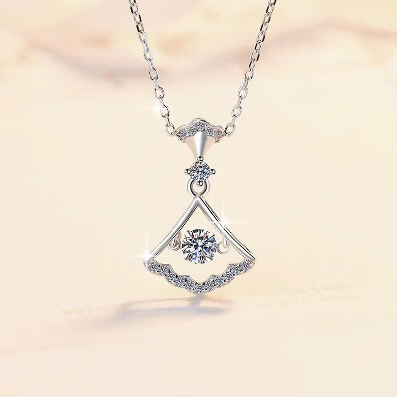 Dây Chuyền ESME ESHK032 Kim Cương Đá Moissanite Bạc 925 Xi Kim 5 lớp