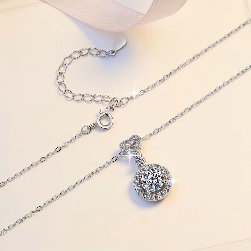 Dây Chuyền ESME ESHK030 Kim Cương Đá Moissanite Bạc 925 Xi Kim 5 lớp