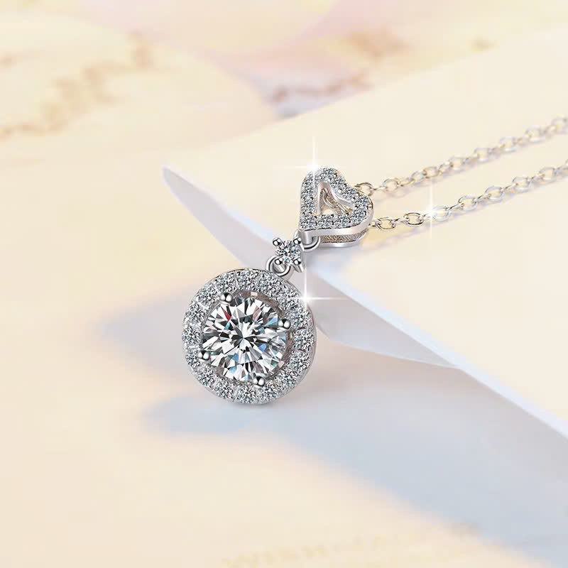 Dây Chuyền ESME ESHK030 Kim Cương Đá Moissanite Bạc 925 Xi Kim 5 lớp