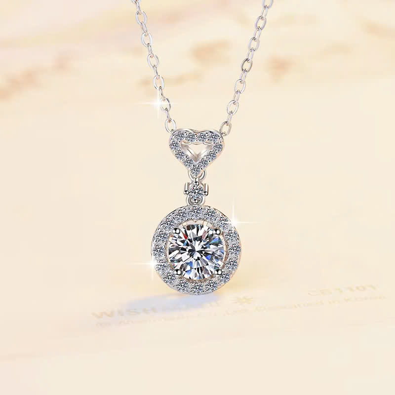 Dây Chuyền ESME ESHK030 Kim Cương Đá Moissanite Bạc 925 Xi Kim 5 lớp