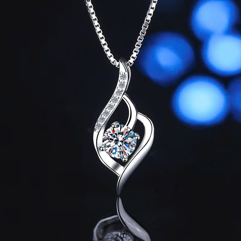Dây Chuyền ESME ESHK029 Kim Cương Đá Moissanite Bạc 925 Xi Kim 5 lớp