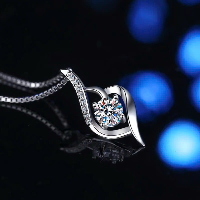 Dây Chuyền ESME ESHK029 Kim Cương Đá Moissanite Bạc 925 Xi Kim 5 lớp