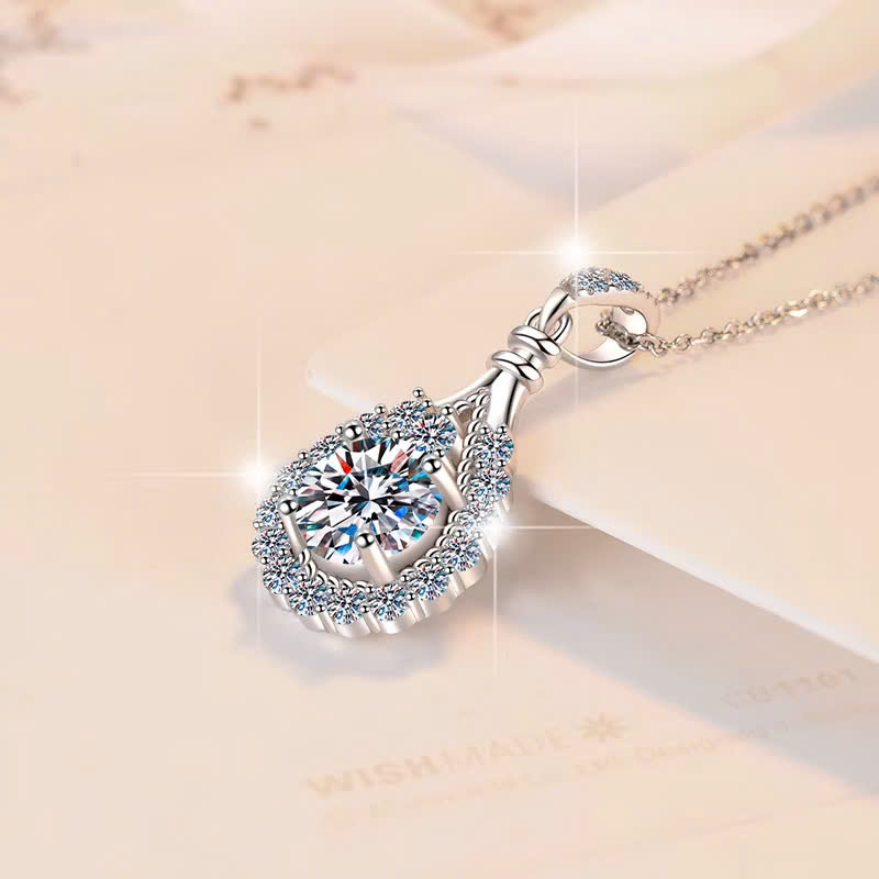 Dây Chuyền ESME ESHK026 Kim Cương Đá Moissanite Bạc 925 Xi Kim 5 lớp