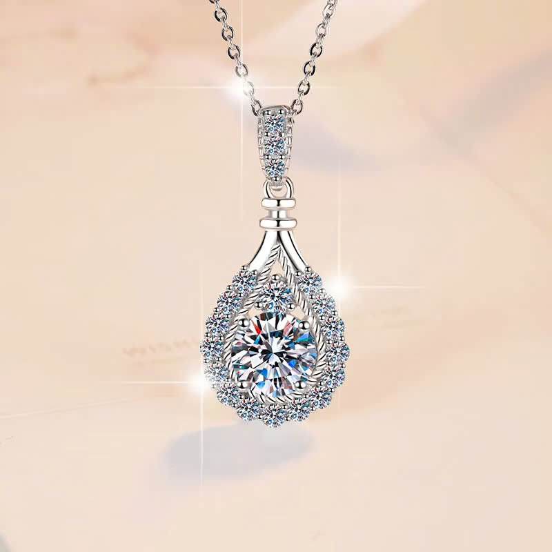Dây Chuyền ESME ESHK026 Kim Cương Đá Moissanite Bạc 925 Xi Kim 5 lớp