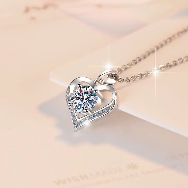 Dây Chuyền ESME ESHK024 Kim Cương Đá Moissanite Bạc 925 Xi Kim 5 lớp
