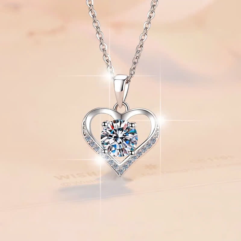 Dây Chuyền ESME ESHK024 Kim Cương Đá Moissanite Bạc 925 Xi Kim 5 lớp