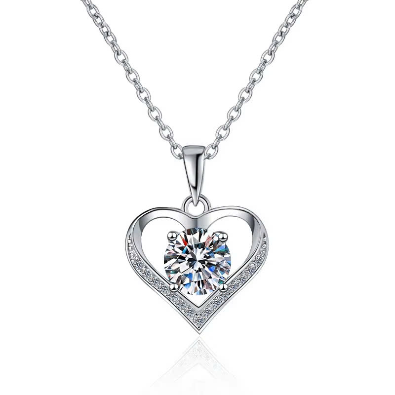 Dây Chuyền ESME ESHK024 Kim Cương Đá Moissanite Bạc 925 Xi Kim 5 lớp