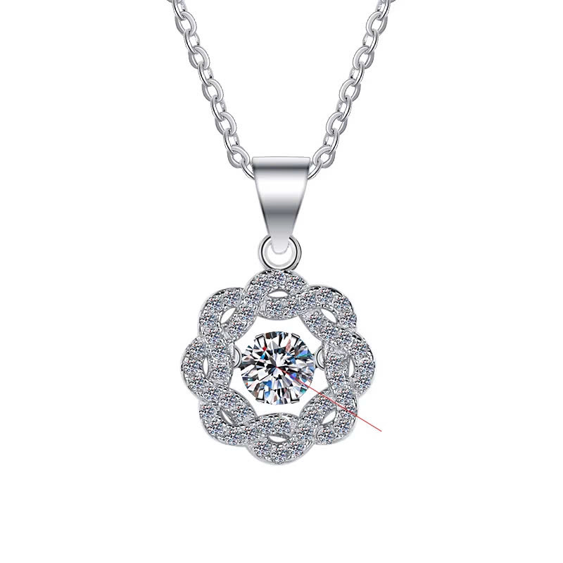 Dây Chuyền ESME ESHK017 Kim Cương Đá Moissanite Bạc 925 Xi Kim 5 lớp