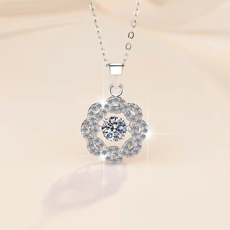 Dây Chuyền ESME ESHK017 Kim Cương Đá Moissanite Bạc 925 Xi Kim 5 lớp