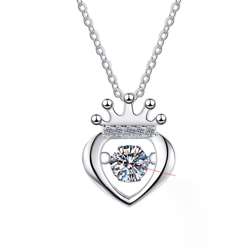 Dây Chuyền ESME ESHK021 Kim Cương Đá Moissanite Bạc 925 Xi Kim 5 lớp
