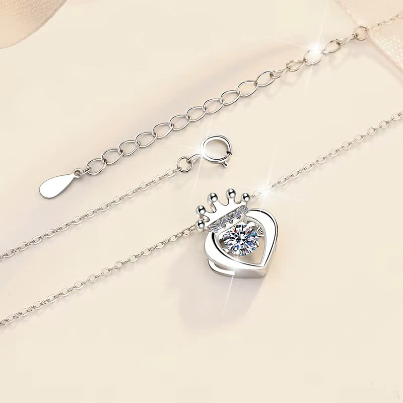 Dây Chuyền ESME ESHK021 Kim Cương Đá Moissanite Bạc 925 Xi Kim 5 lớp