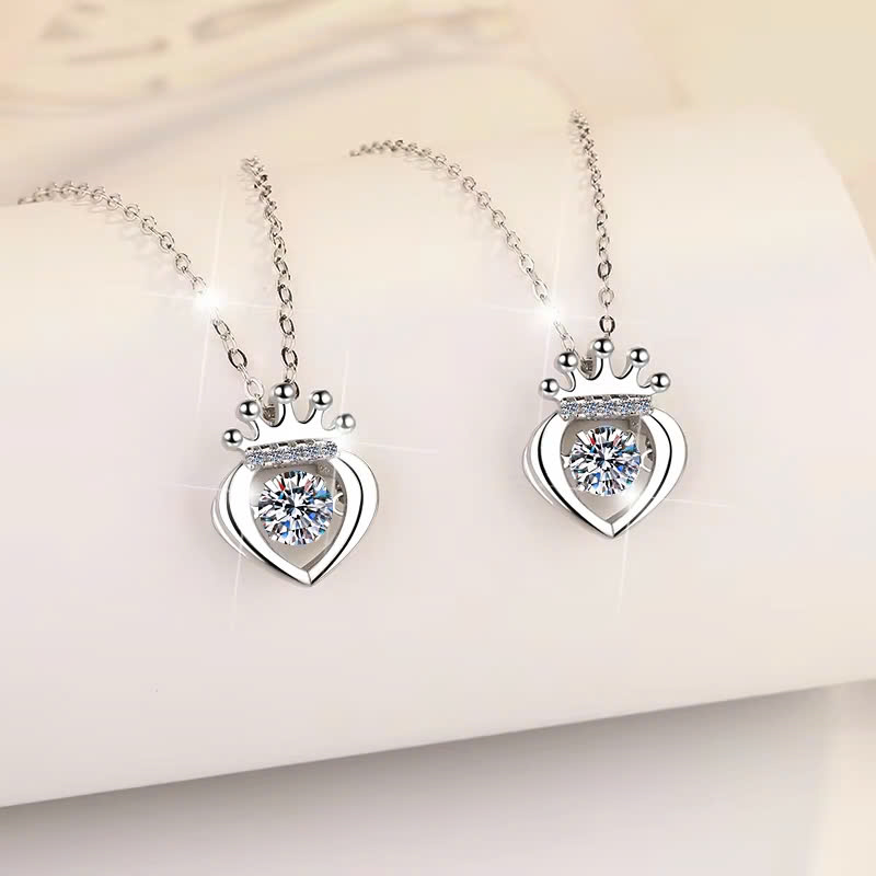 Dây Chuyền ESME ESHK021 Kim Cương Đá Moissanite Bạc 925 Xi Kim 5 lớp