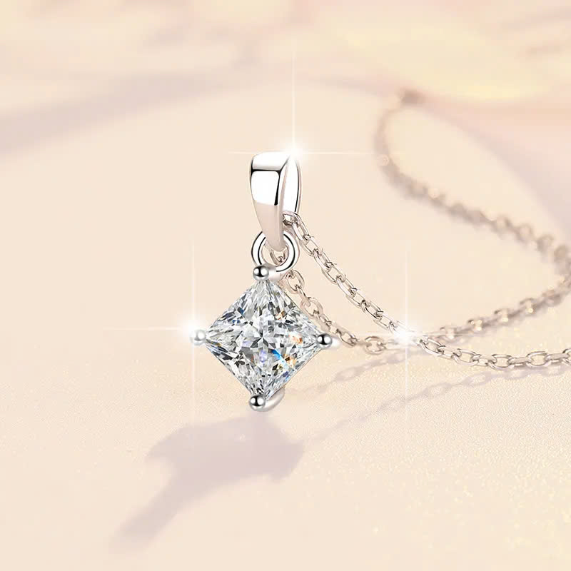Dây Chuyền ESME ESHK018 Kim Cương Đá Moissanite Bạc 925 Xi Kim 5 lớp