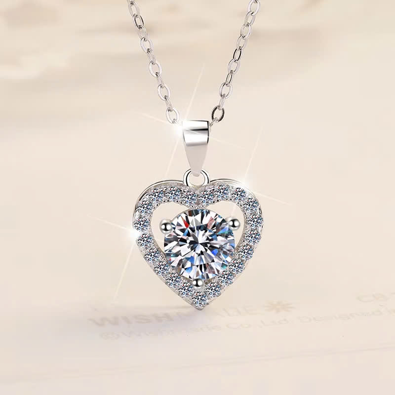 Dây Chuyền ESME ESHK014 Kim Cương Đá Moissanite Bạc 925 Xi Kim 5 lớp