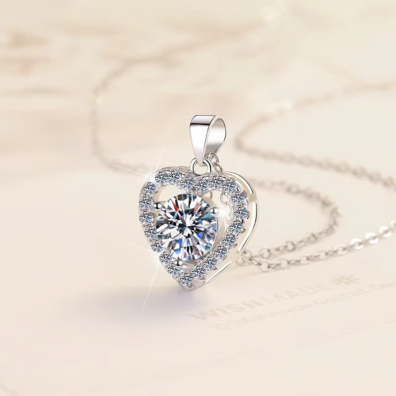 Dây Chuyền ESME ESHK014 Kim Cương Đá Moissanite Bạc 925 Xi Kim 5 lớp