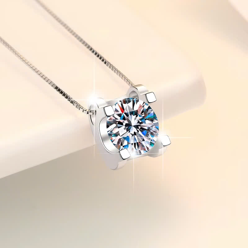 Dây Chuyền ESME ESJZ002 Kim Cương Đá Moissanite Bạc 925 Xi Kim 5 lớp