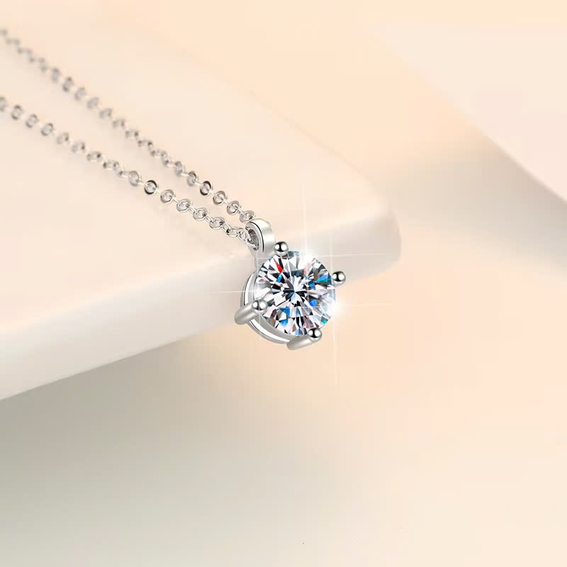 Dây Chuyền ESME ESHK006 Kim Cương Đá Moissanite Bạc 925 Xi Kim 5 lớp