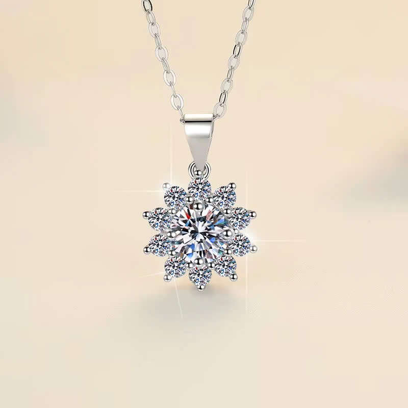 Dây Chuyền ESME ESHK007 Kim Cương Đá Moissanite Bạc 925 Xi Kim 5 lớp