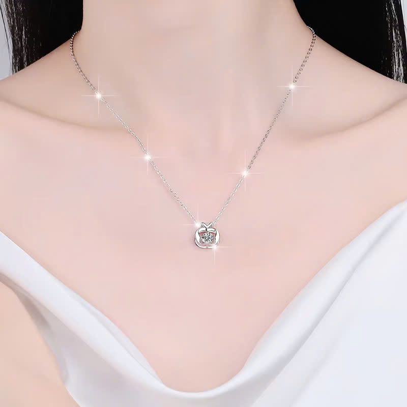 Dây Chuyền ESME ESHK043 Kim Cương Đá Moissanite Bạc 925 Xi Kim 5 lớp