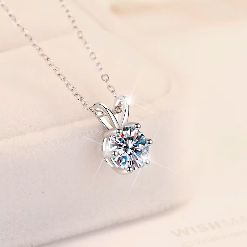 Dây Chuyền ESME ESHK010 Kim Cương Đá Moissanite Bạc 925 Xi Kim 5 lớp