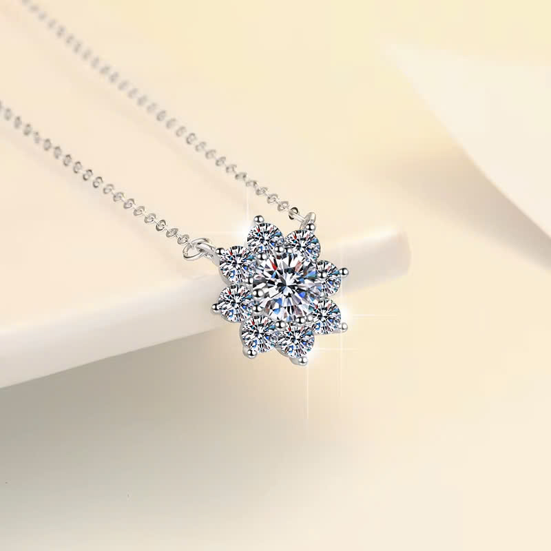 Dây Chuyền ESME ESHK001 Kim Cương Đá Moissanite Bạc 925 Xi Kim 5 lớp