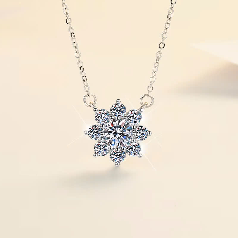 Dây Chuyền ESME ESHK001 Kim Cương Đá Moissanite Bạc 925 Xi Kim 5 lớp
