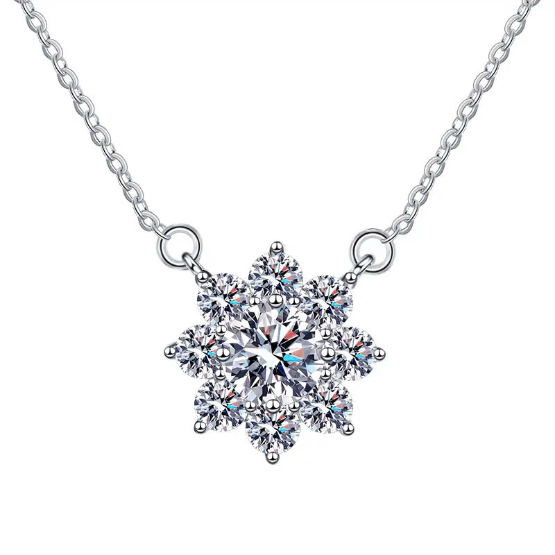 Dây Chuyền ESME ESHK001 Kim Cương Đá Moissanite Bạc 925 Xi Kim 5 lớp